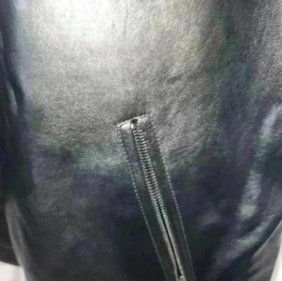 WULFUL Men's Stand Collar Leather Jacket Motorcycle Lightweight Faux Leather - Picture 7 of 9